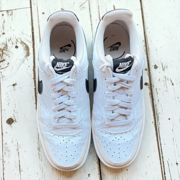 Nike Court Vision Low White/Pink/Black Sneakers Women’s Size 9.5 Leather - Picture 7 of 11